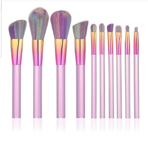 Other - NIB SUPER CUTE PINK MERMAID BRUSH SET 10 BRUSHES